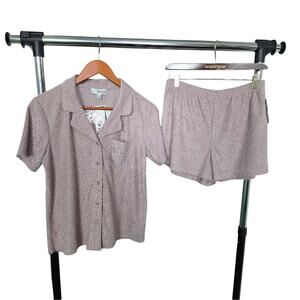 Como Sleep Women's Pajama Set Purple Shirt & Shorts NWT Size S